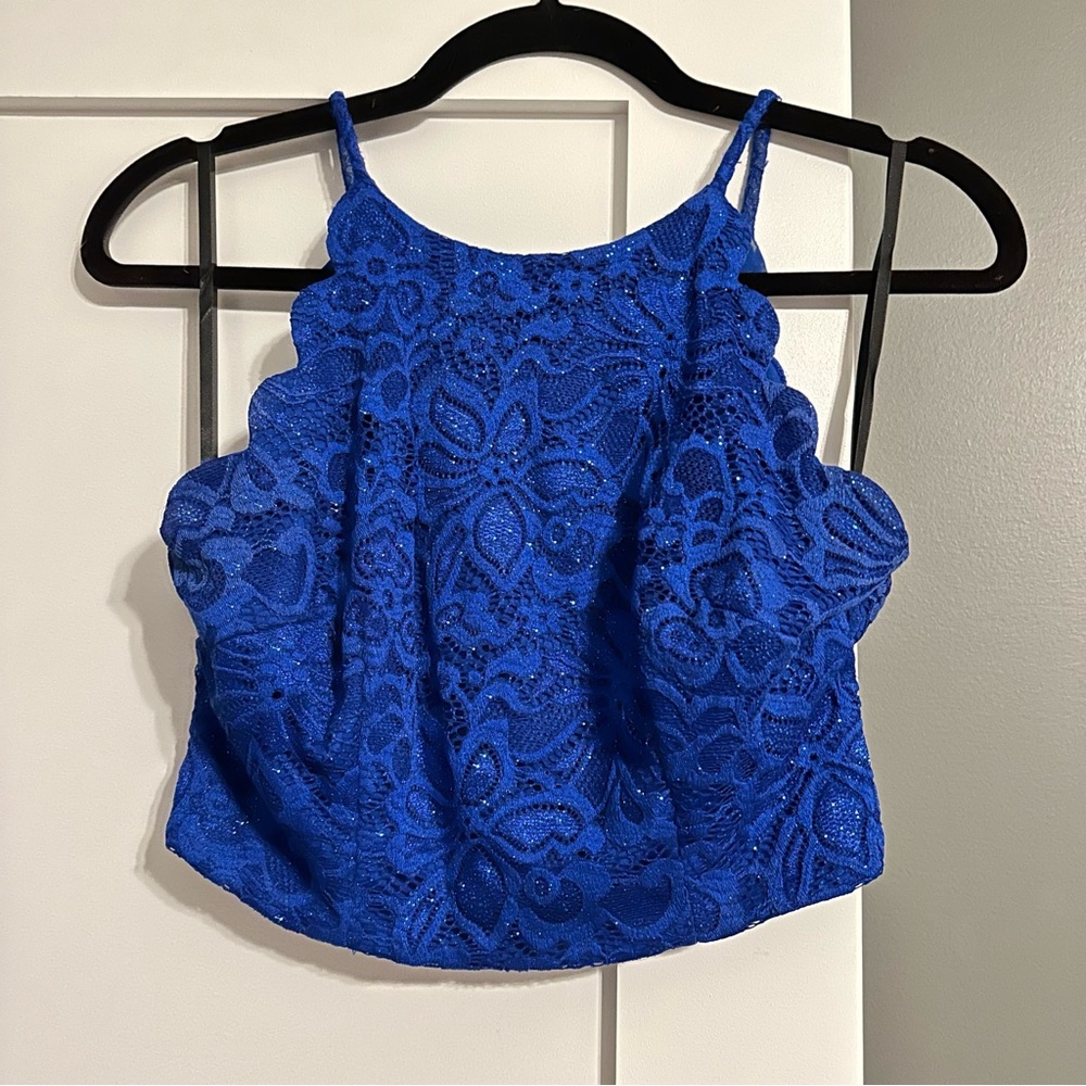 by & by Lace Set Royal Blue